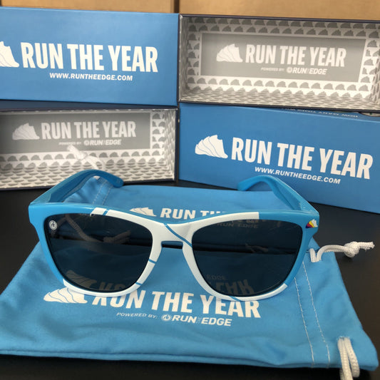 Run The Year "Bonk Blockers" Sunglasses Virtual Fitness Challenge Accessories | Run The Edge