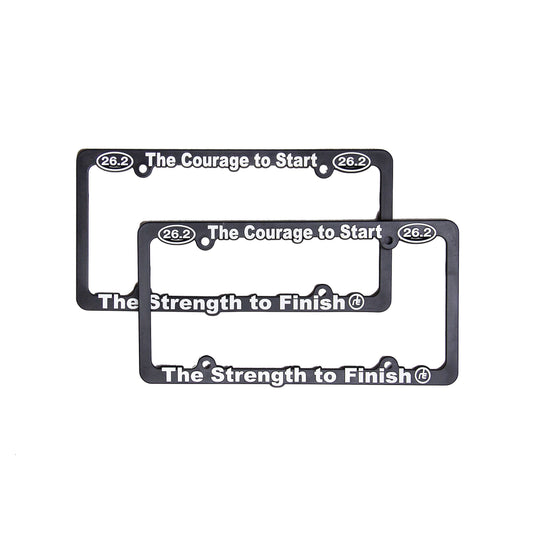 26.2 Courage To Start License Plate Frame Virtual Fitness Challenge Accessories | Run The Edge