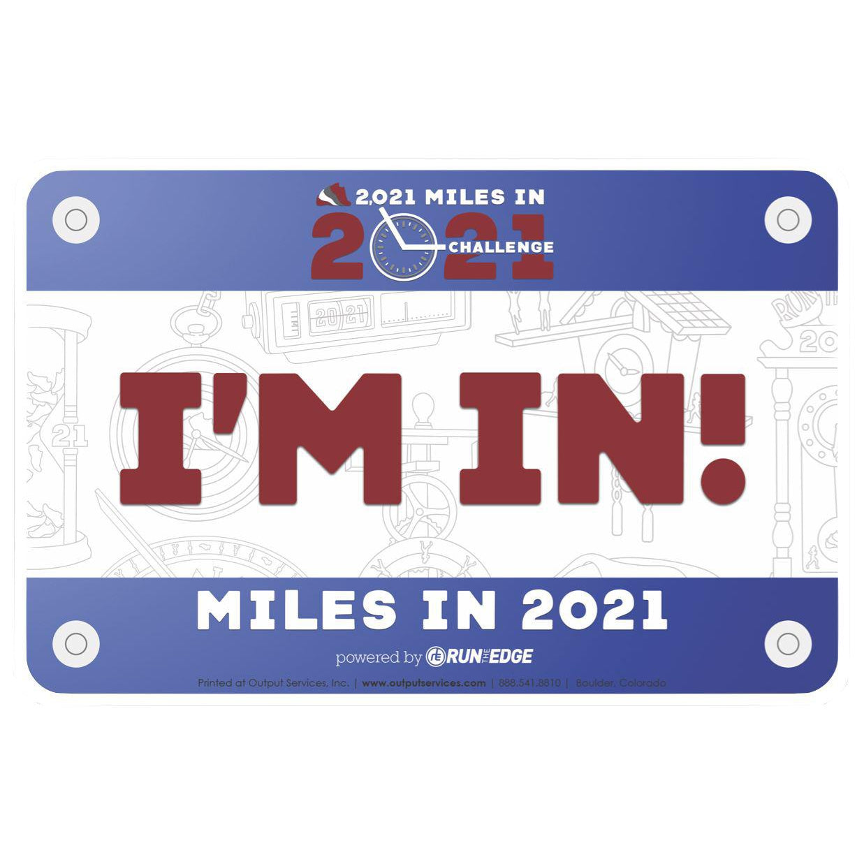 Run The Year 2021 Bib Pack Virtual Fitness Challenge Accessories | Run The Edge