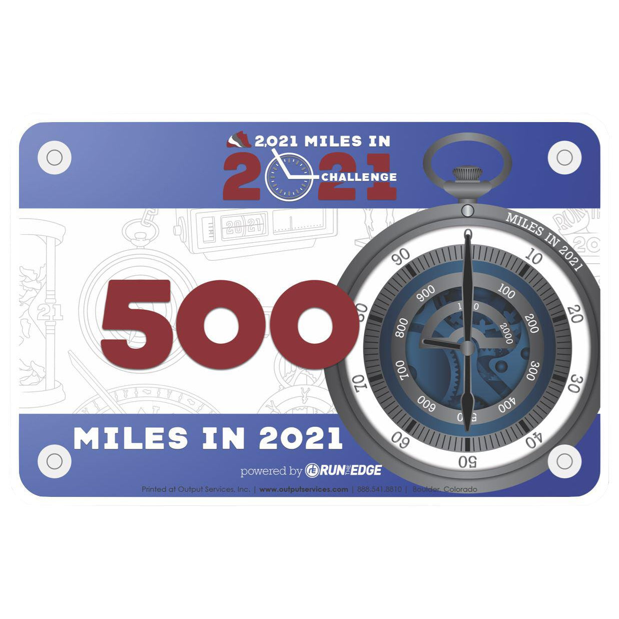 Run The Year 2021 Bib Pack Virtual Fitness Challenge Accessories | Run The Edge