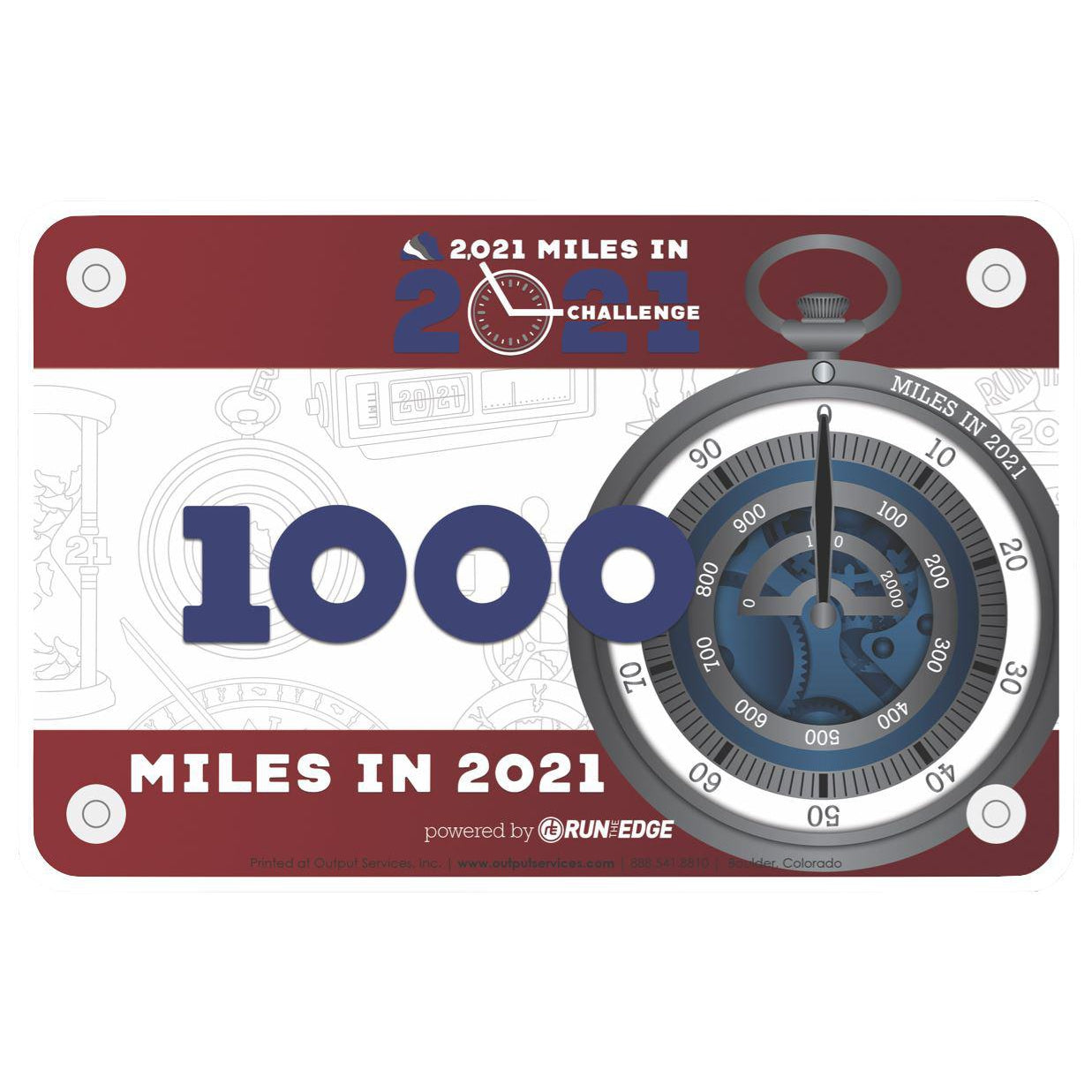 Run The Year 2021 Bib Pack Virtual Fitness Challenge Accessories | Run The Edge