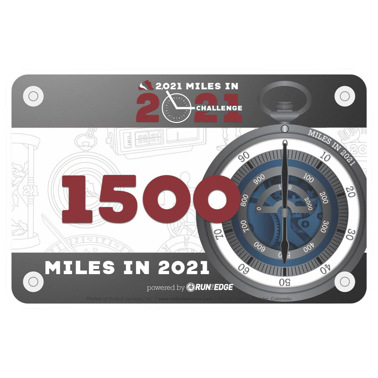 Run The Year 2021 Bib Pack Virtual Fitness Challenge Accessories | Run The Edge